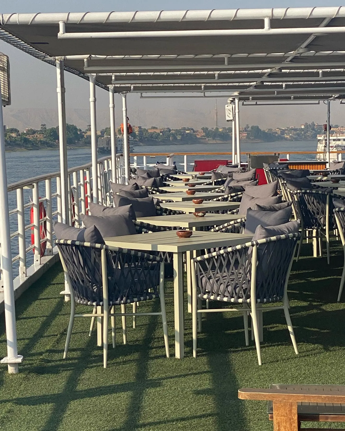 Sun deck of the Radamis I Nile Cruise Nile cruise